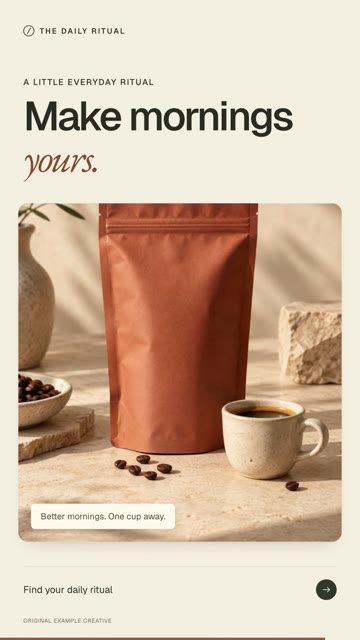 Coffee final product composition and small invitation