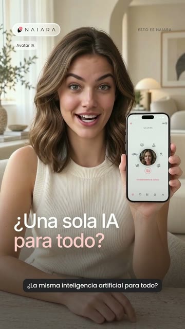 Presenter holding NAIARA phone with Spanish opening question
