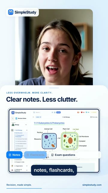 SimpleStudy scene with presenter above a product screenshot