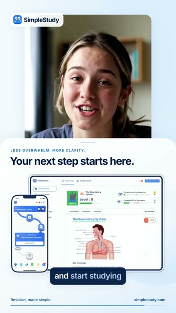 SimpleStudy scene with Your next step starts here headline