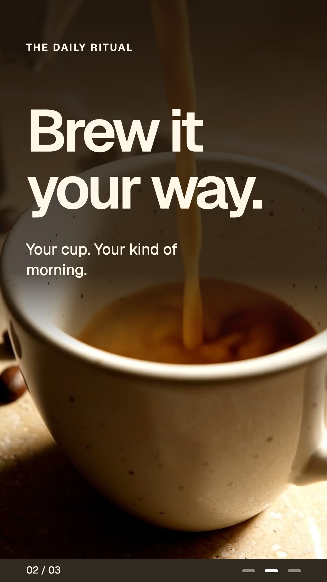 Brew it your way: designed coffee carousel slide
